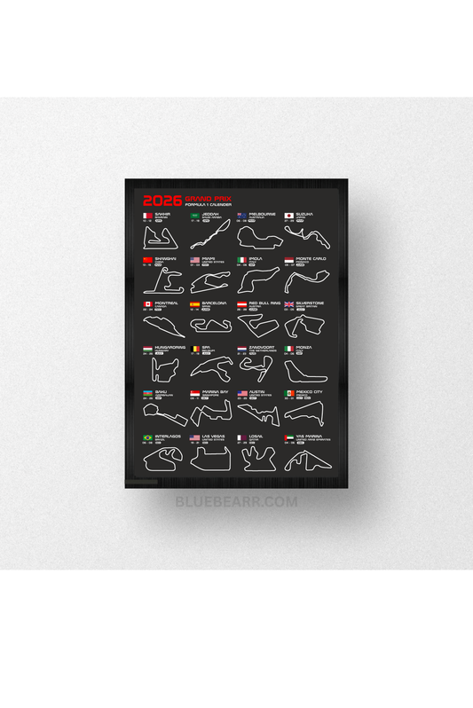 FOne Race Course 2026 Frame (Wall Decor)